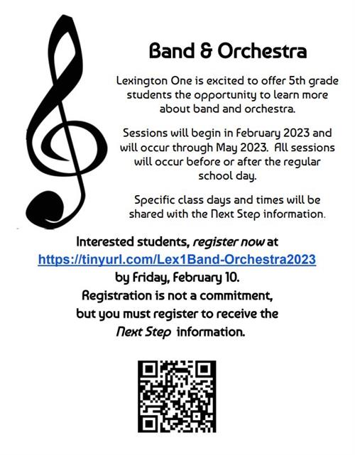 5th Grade Band & Orchestra Flyer
